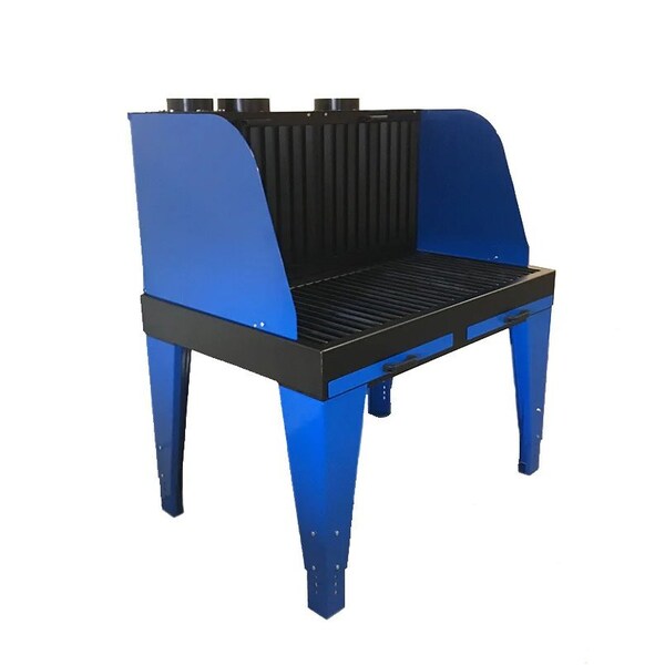 Lev-Co 53"W GP Back&downdraftt table for direct duct connection, side panels - filter/fan not included B+T-1000-1400-40B - main